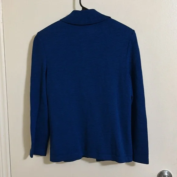 Vintage St. John Collection Two Toned Sapphire Zip Jacket - Picture 5 of 6